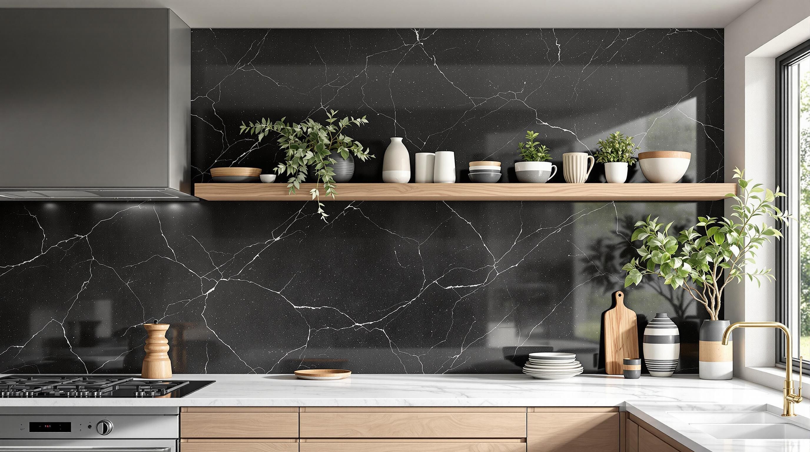 Découvrez l'alliance parfaite du marbre et du bois dans une cuisine tendance. Ce style allie élégance et chaleur, créant un espace moderne et accueillant pour vos moments culinaires. Inspirez-vous de nos idées pour aménager une cuisine qui mixe textures et couleurs avec harmonie.