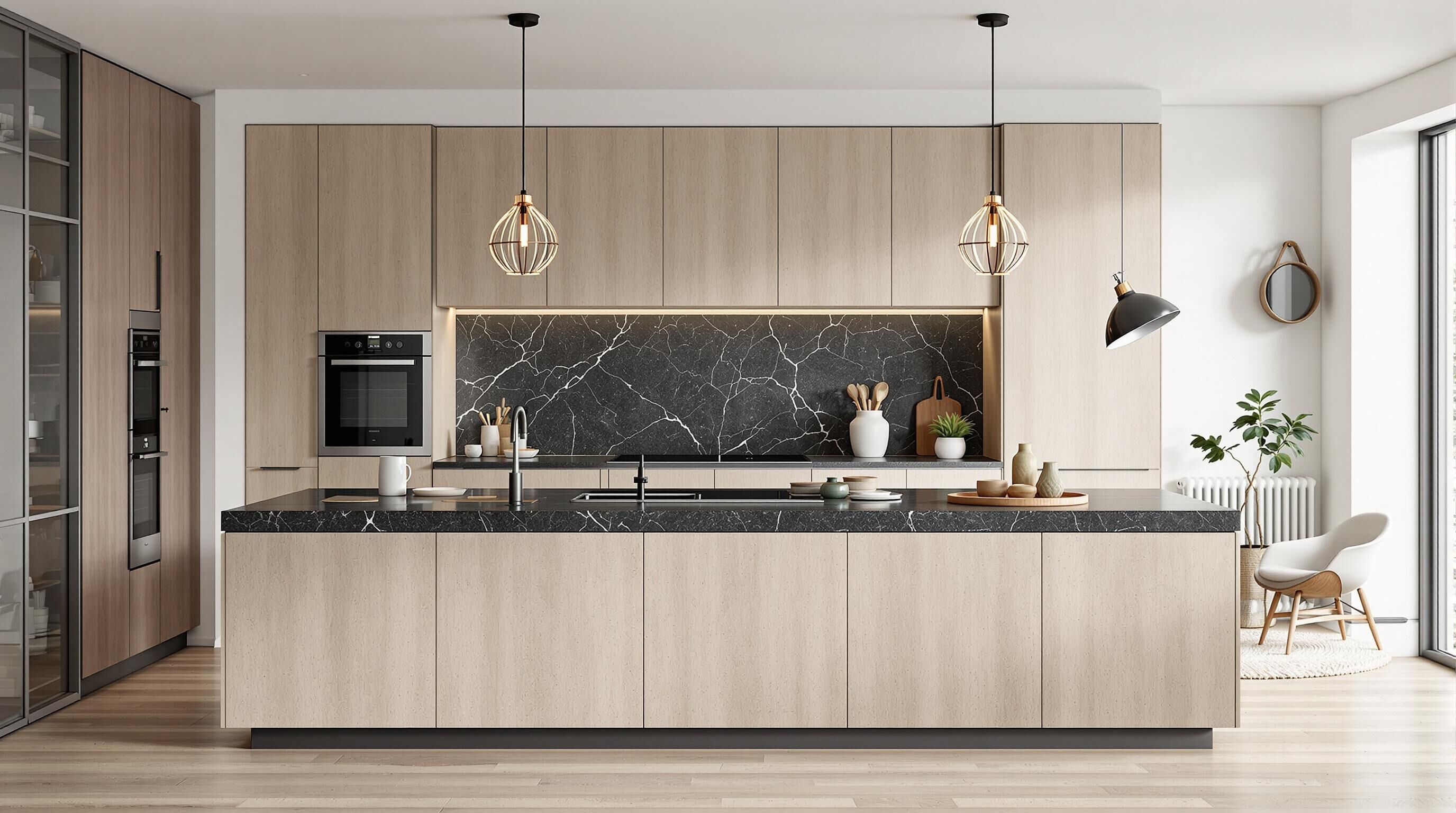 Découvrez comment marier le marbre et le bois pour créer une cuisine tendance alliant élégance et chaleur. Inspirez-vous de designs innovants qui harmonisent ces deux matériaux pour un espace à la fois chic et accueillant.
