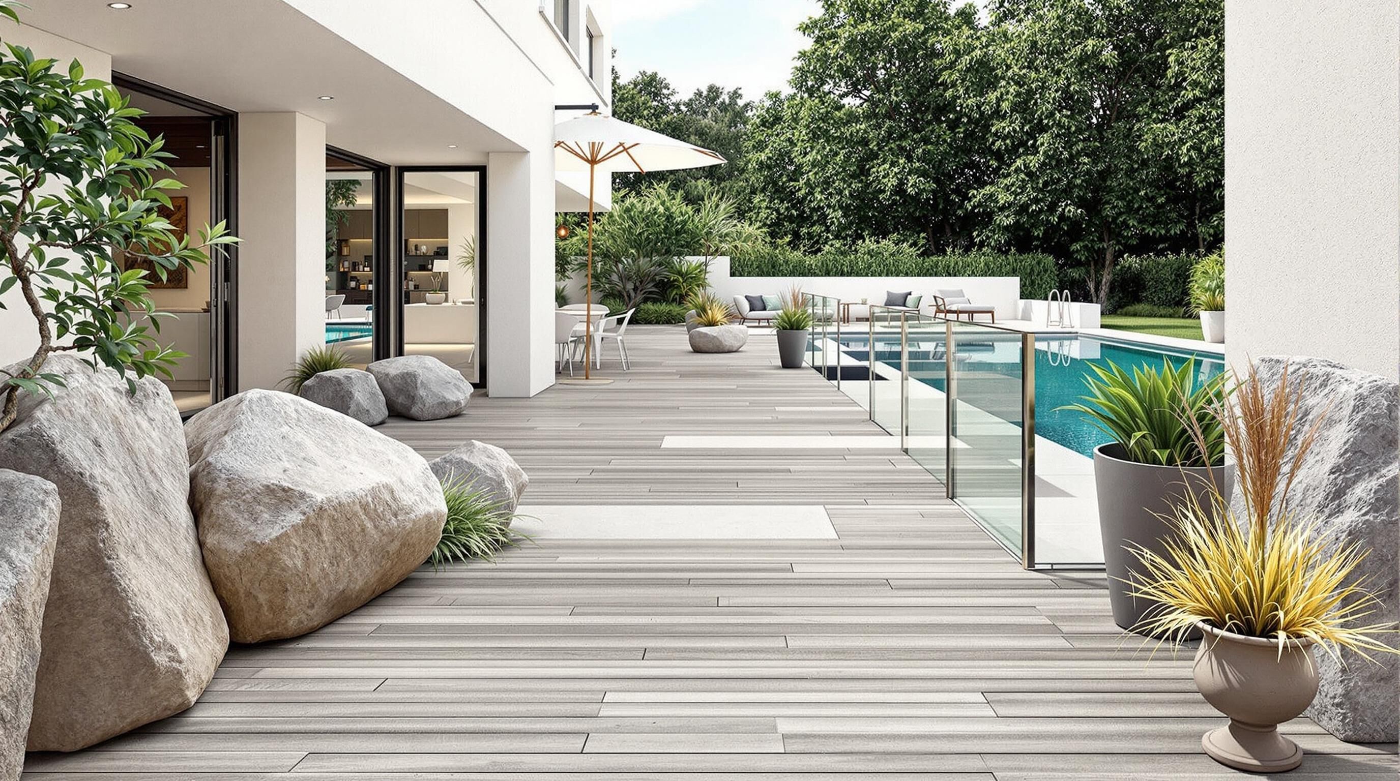 Découvrez comment aménager votre terrasse et votre piscine pour créer un espace extérieur élégant et fonctionnel. Transformez votre jardin en un véritable havre de paix, idéal pour se détendre et recevoir.